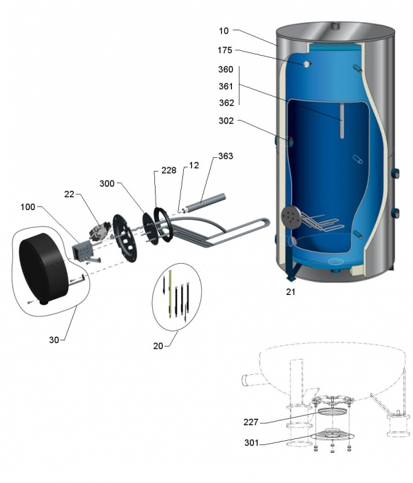 Bornier electrique - 500 a 3000l Thermor